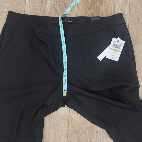 NWT Amanda + Chelsea Size 12 Contemporary Fit Low Rise Waist Ankle Pant Black - Picture 6 of 9